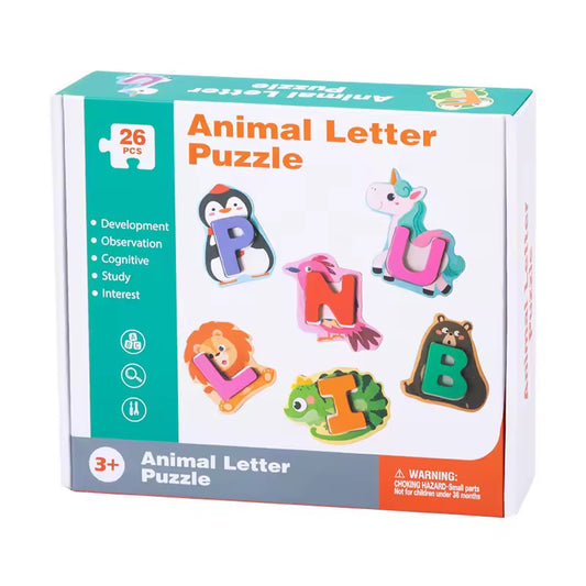 Puzzle alfabeto com animais